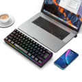 L500 Wired/Wireless Connection Gaming Keyboard 61 Keys Compact Computer Keyboard Type C Connection Mechanical Keyboard With Dynamic RGB Backlight Keyboard For PC Laptop Gamer.