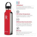 Hydro Flask 21oz 621ml Water Bottle Stainless Steel Reusable Vacuum Insulated with Standard Mouth Flex Lid. 