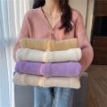 Early autumn 2023 New Pink Knitted Sweater for Women Loose Outer Wear Idle Style Cardigan Coat Western Style. 