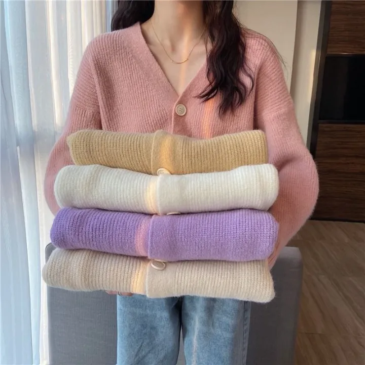 Early%20autumn%202023%20New%20Pink%20Knitted%20Sweater%20for%20Women%20Loose%20Outer%20Wear%20Idle%20Style%20Cardigan%20Coat%20Western%20Style%20-%20Image%203