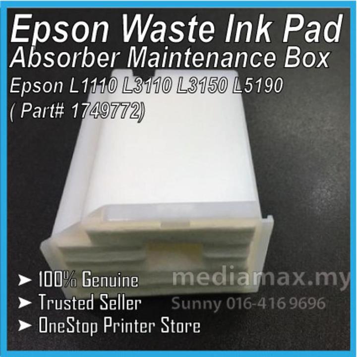 L1110 L3110 L3150 L5190 Epson Waste Ink Pad Maintenance box 1749772 ( Waste Absorber Full Ink Pad )