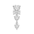 Fashion Women Top Down Belly Rings Sugical Steel Cubic Zirconia Heart Bow Water Drop Belly Button Rings Belly Piercing. 