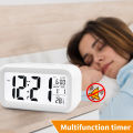 Smart Temperature Alarm Clock LED Display Digital Backlight Calendar Desktop Snooze Mute Electronic Mini Alarm Clock Watch - Wall Clock.