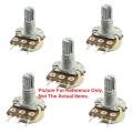 3Pcs- 3 Pin 50K Potentiometer Panel Mount 50K Ohm 1/2 Watt 3 Terminal Single Gang Linear Taper Rotary Potentiometer 50K Ohm Adjustable Variable Resistor Potentiometer Pot Electrical Circuitry & Parts. 