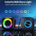Portable Bluetooth Speaker RGB Colorful Light Waterproof Wireless Subwoofer Stereo Surround TWS Travel Speaker.