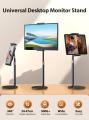 Rotating Portable Monitor Stand Height Adjustable Vesa Monitor Tablet Free Standing Low Profile Desk Mount Up To 17.3.