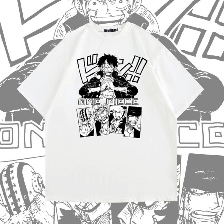 Men's T-shirt Anime ONE PIECE Luffy Graphic Tshirt Cartoon Harajuku T Shirts Male Clothes Y2k Streetwear Top Tees Comics Blouse