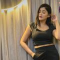 Twill Padded Crop Top Blouse Made by Stretchable Knit Twill Fabric. 