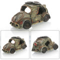 【Xiaofeng】Aquarium Landscape Realistic Appearance Hideout Decor Resin Broken Car Hiding Tank Accessories. 