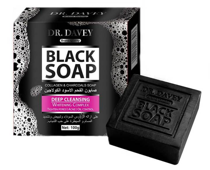 International UAE Product Skin care DR. Davey Black Soap used for male/female - 100 gm