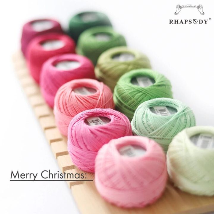Rhapsody%20Size%20#8%20Pearl%20Cotton%20Crochet%20Thread%20Embroidery%20Craft%20Needle%20Cross%20Stitch%20Egyptian%20Cotton%20Mercerized%2012%20Balls%20Set%20-%20Image%205