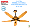 Royal Decorum 1400MM (56") Ceiling Fan (Pine Wood) Made in Pakistan.