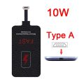 10W Wireless Charging Qi Receiver for Samsung Huawei Xiaomi Iphone5-7 Universal Micro USB Type C Fast Wireless Charger Adapter.