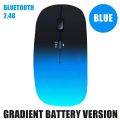Raton Bluetooth Rechargeable Wireless Mouse 2.4Ghz USB Adapter Dual Mode For Laptop Computer Home Office Desktop Ergonomic Mice. 