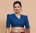 Ladies' Simple Yet Stylish Cotton Saree Blouse Design.
