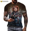 2022 Hot Horror Movie Child of Play Character Chucky 3D Printed T-shirt Men Women Children Summer Casual Streetwear Cool Tops. 