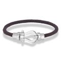Simple Charm Milan Cord Bracelets Men Women Never Fade Stainless Steel Horseshoe Knot Clasp Brand Accessories Couples Jewelry. 