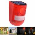 【Hey my home】Solar Alarm Warning Sound 6led Red Light Waterproof Motion Sensor Caution Lights For Warehouse Secret Place Wall. 