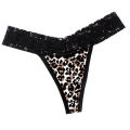 Women Sexy Lace Briefs Leopard Print Thongs G-string Lingerie Underwear. 
