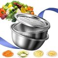 3in1 Multifunctional Stainless Steel Grating Basin thick stainless steel drain basin kitchen / Vagetable Cutter - Dhaka Shopping Zone. 
