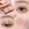 Two Colors Eyeshadow Palette Glitter Rose Pink Earth Color Shimmer Eye Shadow Long-lasting Natural Daily Makeup Tool.