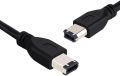 5FT 6 Pin to 6 Pin Firewire DV iLink Male to Male IEEE 1394 Cable(Black). 