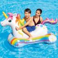 Inflatable Unicorn Pool Float Ride On Pool Floats Rideable Summer Swim Party Toys Swimming Pool Party Lounge Raft for Kids Gifts.