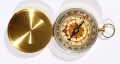 High-Grade Copper Flip Compass - Retro Rocket Design For Camping And Outdoor Adventures - Adding A Stylish Touch.