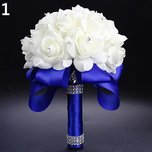 1%20Bouquet%20Bride%20Wedding%20Party%20Bridesmaid%20Rhinestone%20Decor%20Foam%20Artificial%20Flower%20-%20Image%209