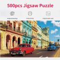 46*28cm Jigsaw Puzzles 500 Pieces Paper Picture Landscape Oil Painting Art Puzzles Decompression Toys for Adults Family Games. 