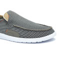 Maverick Grey Fabric Moccasin for Men. 