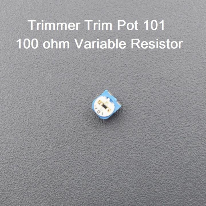 5Pcs- Trimmer Trim Pot RM065 101 100 ohm Variable Resistor Potentiometer Single Turn 6mm V/R Breadboard Friendly For Electronics Project
