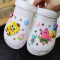 Xiaohongshu new cream glue detachable cartoon spongebob suit accessories hole shoes diy shoe buckle jewelry. 