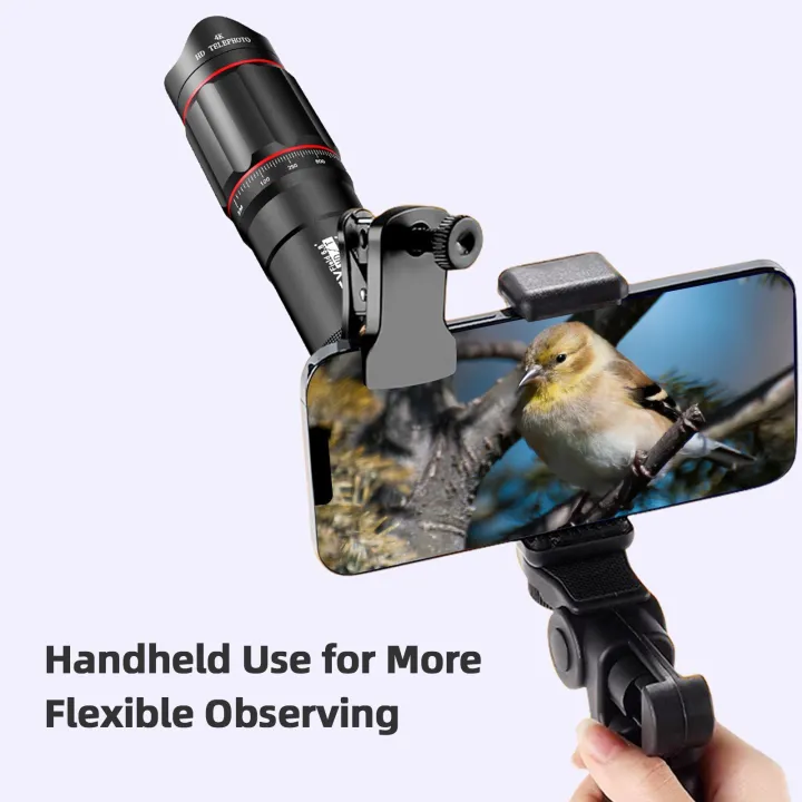 25X%20Phone%20Telephoto%20Lens%20Kit%20with%20Phone%20Clip%20Phone%20Holder%20Cleaning%20Cloth%20Mini%20Tripod%20Stand%20-%20Image%203
