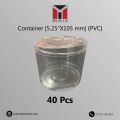 MAIS Reuseble Food Grade Plastic Containers with Lid, PVC Food Box Round Shape 5.25*105mm, Pack of 40 PCS. 