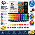 Mont Marte Signature Acrylic Paint Set 36ml 18 Colors Vibrant Non Toxic Long Lasting Paint for Art & Craft. 