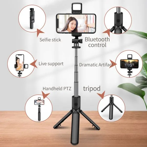 4%20in%201%20Smartphone%20Tripod%20+%20Selfie%20Stick%20with%20LED%20Fill%20Light%20&%20Wireless%20Bluetooth-Compatible%20Mini%20Tripod%20Shutter%20Remote%20Control%20Lengthened%20Tripod%20-%20Image%202