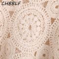 CHBBLF women stylish hollow out blouse square collar long lantern sleeve shirt female elegant solid crop tops blusas BGB9534. 