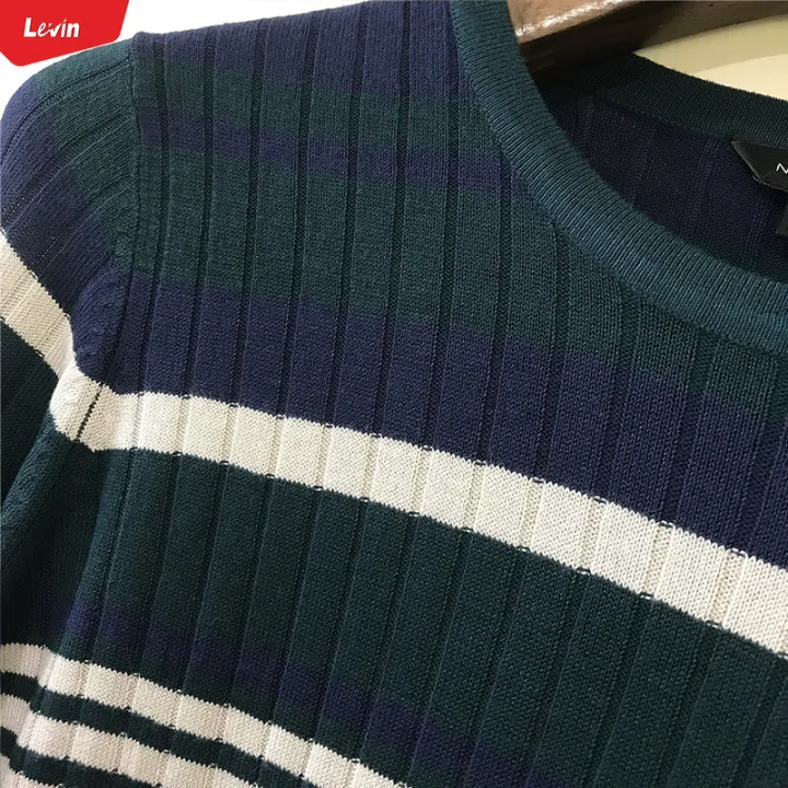 Womens%20Knitted%20Long%20Sleeve%20Striped%20Crew%20Neck%20Sweater%20Pullover%20Jumpers%20From%20Levin%20-%20Image%203