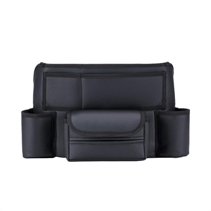 1 PCS Car Storage Pocket Between Seats with Cup Holder Car Tissue Holder Multipurpose Black