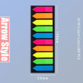 Color Fluorescent Note Label Paper Writable Mark Plastic Book Student Stationery Office Supplies.