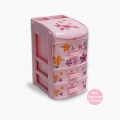 3 Drawer Mini Organizer / Wardrobe - Pink. 