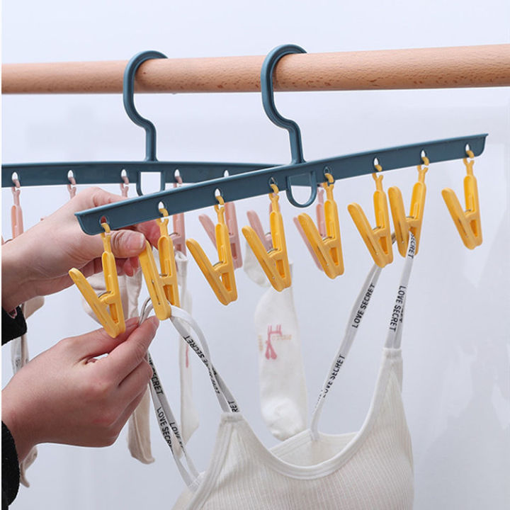 Multi-Function8Clothes%20Hanger%20Student%20Clothes%20Hanger%20Underwear%20Socks%20Household%20Hangers%20Plastic%20Clothes%20Hanger%20Drying%20Windproof%20-%20Image%205