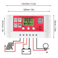 Efficient 10A Solar Charge Controller 120W - Equipped with LCD Display and MCU Control - Suitable for 12V 10A Solar Systems. 