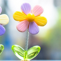 5Pcs Car Dashboard Rainbow Flower Ornaments Head Shaking.