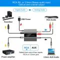 Analog to Digital Audio Converter RCA to Optical with Optical Cable Audio Digital Toslink and Coaxial Audio Adapter. 