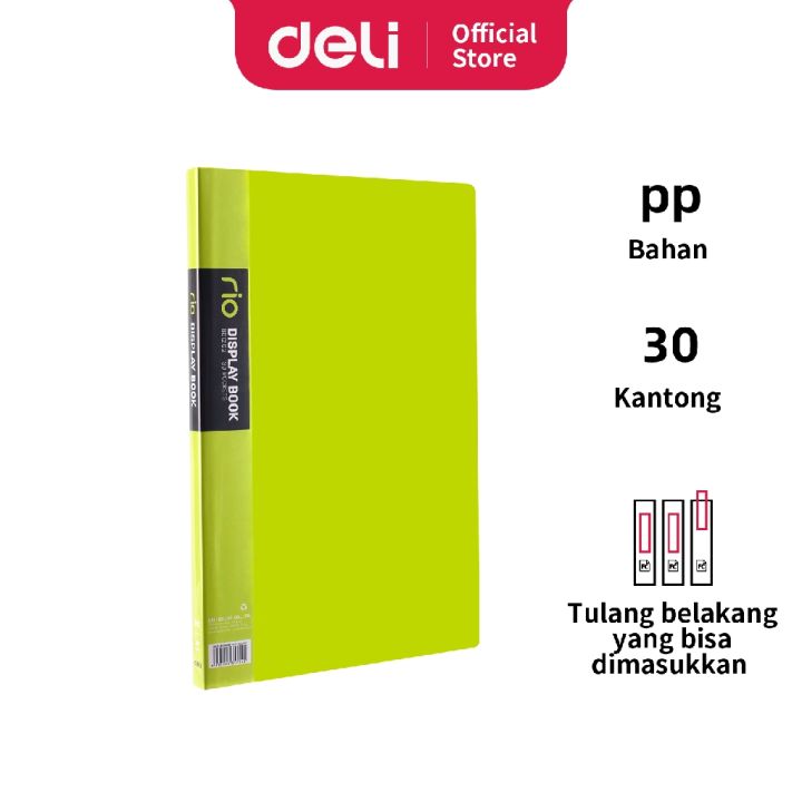 Deli%20EB01402%20Display%20Book%20Clear%20Holder-Rio%20FC%2060Pocket%20(Any%20color)%20-%20Image%202