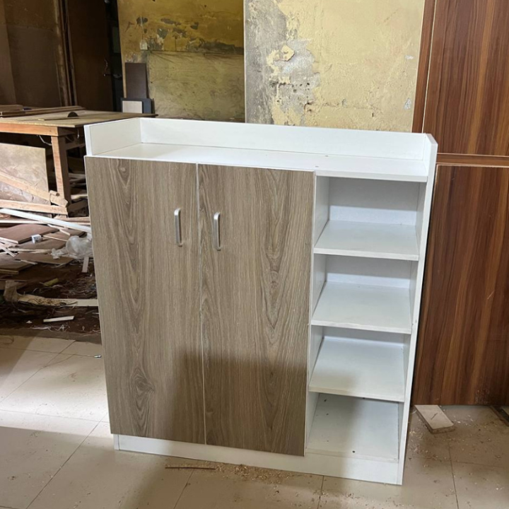 Shormi Furniture Shoe Rack with Cover Shoe Shelf Laminated Board ...