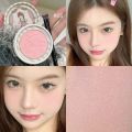 HERORANGE Sweet Facial Embossed Blush appears white, powdery and delicate, non-powdery, fine glitter, matte contour blush. 