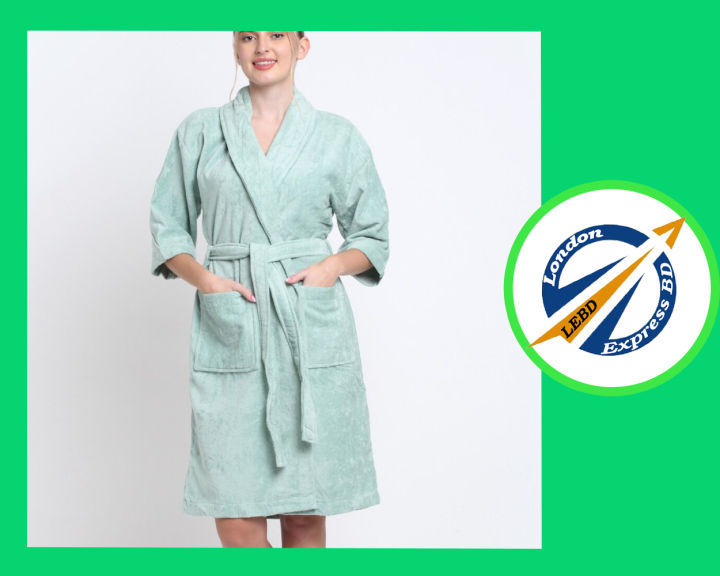 Luxurious%20Bathrobe,%20100%25%20Cotton%20Bathrobe%20for%20Women-Soft%20&%20Comfortable-1%20Piece%20-%20Image%202